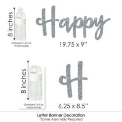 Big Dot Of Happiness We Still Do - 25th Wedding Anniversary - Party Letter Banner Decoration - 36 Banner Cutouts And Happy Anniversary Banner Letters -Aurora Party Sales GUEST bfb060ec 5be1 42ac 9b41 b8fba9025d2a