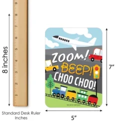 Big Dot Of Happiness Cars, Trains, And Airplanes - Picture Bingo Cards And Markers - Transportation Birthday Party Shaped Bingo Game - Set Of 18 -Aurora Party Sales GUEST bff77e92 1596 42b4 8967 ad9fc69b8091