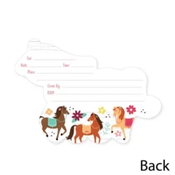 Big Dot Of Happiness Run Wild Horses - Shaped Fill-In Invitations - Pony Birthday Party Invitation Cards With Envelopes - Set Of 12 -Aurora Party Sales GUEST c002662a 4b6e 485e b982 509e2fa3f62e