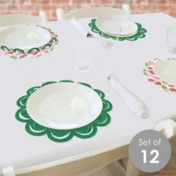 Big Dot Of Happiness Sweet Watermelon - Fruit Party Round Table Decorations - Paper Chargers - Place Setting For 12