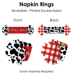 Big Dot Of Happiness Farm Animals - Barnyard Baby Shower Or Birthday Party Paper Napkin Holder - Napkin Rings - Set Of 24 -Aurora Party Sales GUEST c114cdc4 a33f 40d6 bbc8 2357828cc8cf