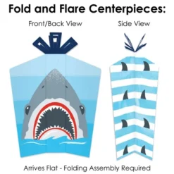 Big Dot Of Happiness Shark Zone - Jawsome Shark Party Or Birthday Party Decor And Confetti - Terrific Table Centerpiece Kit - Set Of 30 -Aurora Party Sales GUEST c16647fa 7333 4567 a08b ef1f5bd1ec93