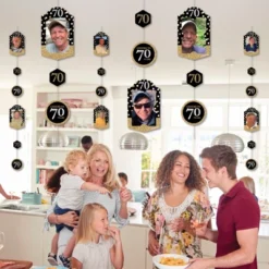 Big Dot Of Happiness Adult 70th Birthday - Gold - Birthday Party Vertical Photo Garland 35 Pieces -Aurora Party Sales GUEST c28913e3 da64 4cfc b012 0265be143f07
