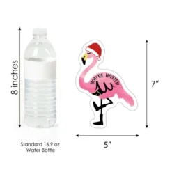 Big Dot Of Happiness Flamingle Bells - Shaped Fill-in Invitations - Tropical Christmas Party Invitation Cards With Envelopes - Set Of 12 -Aurora Party Sales GUEST c28c1a56 2b5c 4959 8140 2944d76cb05d