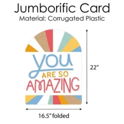Big Dot Of Happiness You Are So Amazing - Miss You Encouragement Giant Greeting Card - Big Shaped Jumborific Card - 16.5 X 22 Inches 7 Big Dot Of Happiness You Are So Amazing - Miss You Encouragement Giant Greeting Card - Big Shaped Jumborific Card - 16.5 X 22 Inches -Aurora Party Sales GUEST c310bc29 3f40 4159 8cc6 3c6831fa4837