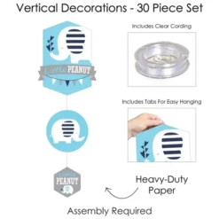 Big Dot Of Happiness Blue Elephant - Boy Baby Shower Or Birthday Party DIY Dangler Backdrop - Hanging Vertical Decorations - 30 Pieces 9 Big Dot Of Happiness Blue Elephant - Boy Baby Shower Or Birthday Party DIY Dangler Backdrop - Hanging Vertical Decorations - 30 Pieces -Aurora Party Sales GUEST c3b7051b bcf9 4cb3 b4b8 c5e90348f58c