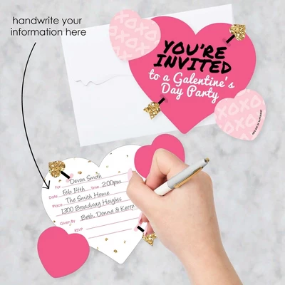 Big Dot Of Happiness Be My Galentine - Shaped Fill-in Invitations - Galentine's And Valentine's Day Party Invitation Cards With Envelopes - Set Of 12 1 Big Dot Of Happiness Be My Galentine - Shaped Fill-in Invitations - Galentine's And Valentine's Day Party Invitation Cards With Envelopes - Set Of 12