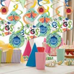 Big Dot Of Happiness Buggin' Out - Bugs Birthday Party Hanging Decor - Party Decoration Swirls - Set Of 40