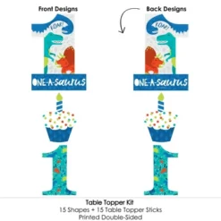 Big Dot Of Happiness 1st Birthday Roar Dinosaur - ONEasaurus Dino First Birthday Party Centerpiece Sticks - Table Toppers - Set Of 15 9 Big Dot Of Happiness 1st Birthday Roar Dinosaur - ONEasaurus Dino First Birthday Party Centerpiece Sticks - Table Toppers - Set Of 15 -Aurora Party Sales GUEST c3f77410 963f 441e a743 3b29b0a330ee