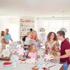 Big Dot Of Happiness Pink Winter Wonderland - Holiday Snowflake Birthday Party & Baby Shower Centerpiece Sticks - Showstopper Table Toppers -35 Pieces -Aurora Party Sales GUEST c4f09a6d e4b3 42a3 b411 cb4ce7c497a1