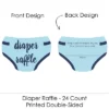 Big Dot Of Happiness Baby Boy - Diaper Shaped Raffle Ticket Inserts - Blue Baby Shower Activities - Diaper Raffle Game - Set Of 24