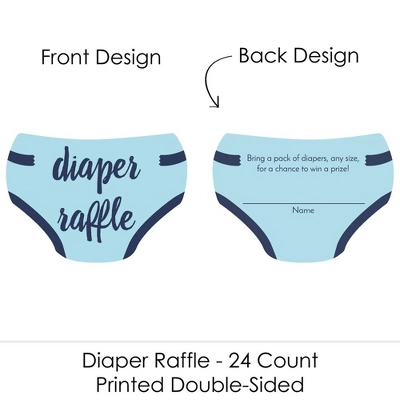 Big Dot Of Happiness Baby Boy - Diaper Shaped Raffle Ticket Inserts - Blue Baby Shower Activities - Diaper Raffle Game - Set Of 24 1 Big Dot Of Happiness Baby Boy - Diaper Shaped Raffle Ticket Inserts - Blue Baby Shower Activities - Diaper Raffle Game - Set Of 24