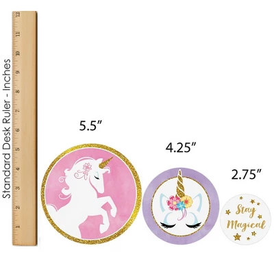 Big Dot Of Happiness Rainbow Unicorn - Magical Unicorn Baby Shower Or Birthday Party Decor And Confetti - Terrific Table Centerpiece Kit - Set Of 30 6 Big Dot Of Happiness Rainbow Unicorn - Magical Unicorn Baby Shower Or Birthday Party Decor And Confetti - Terrific Table Centerpiece Kit - Set Of 30 - Image 6