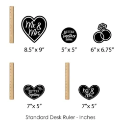 Big Dot Of Happiness Mr. And Mrs. - Black And White Wedding Or Bridal Shower Centerpiece Sticks - Showstopper Table Toppers - 35 Pieces -Aurora Party Sales GUEST c5177c2d 7d6b 455d b51a 230dbddf8ea4