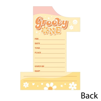 Big Dot Of Happiness Groovy One - Shaped Fill-In Invitations - Boho Hippie First Birthday Party Invitation Cards With Envelopes - Set Of 12 3 Big Dot Of Happiness Groovy One - Shaped Fill-In Invitations - Boho Hippie First Birthday Party Invitation Cards With Envelopes - Set Of 12 - Image 3