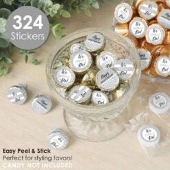 Big Dot Of Happiness We Still Do - Wedding Anniversary - Anniversary Party Small Round Candy Stickers - Party Favor Labels - 324 Count