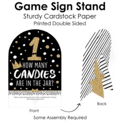 Big Dot Of Happiness 1st Birthday Little Mr. Onederful - How Many Candies Boy First Birthday Party Game - 1 Stand And 40 Cards - Candy Guessing Game -Aurora Party Sales GUEST c5a23b17 3de7 4810 bdac dc3152f0caa4
