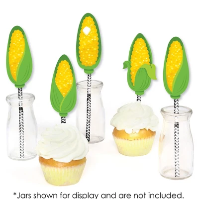 Big Dot Of Happiness It's Corn - Paper Straw Decor - Fall Harvest Party Striped Decorative Straws - Set Of 24 3 Big Dot Of Happiness It's Corn - Paper Straw Decor - Fall Harvest Party Striped Decorative Straws - Set Of 24 - Image 3
