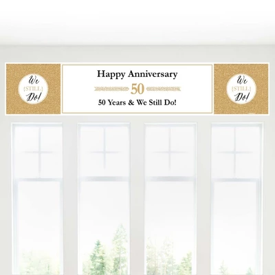 Big Dot Of Happiness We Still Do - 50th Wedding Anniversary Party Decorations Party Banner 3 Big Dot Of Happiness We Still Do - 50th Wedding Anniversary Party Decorations Party Banner - Image 3