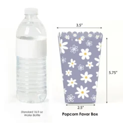 Big Dot Of Happiness Purple Daisy Flowers - Floral Party Favor Popcorn Treat Boxes - Set Of 12