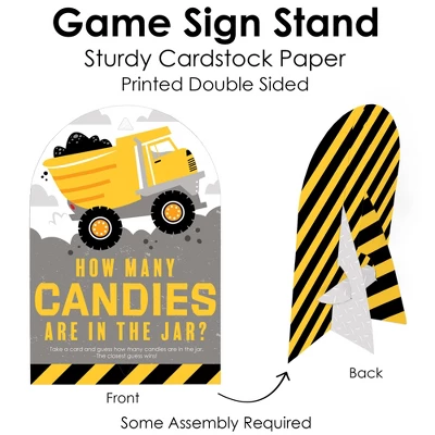 Big Dot Of Happiness Dig It - Construction Party Zone - How Many Candies Baby Shower Or Birthday Party Game - 1 Stand And 40 Cards Candy Guessing Game 3 Big Dot Of Happiness Dig It - Construction Party Zone - How Many Candies Baby Shower Or Birthday Party Game - 1 Stand And 40 Cards Candy Guessing Game - Image 3