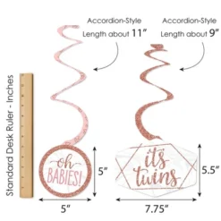 Big Dot Of Happiness It's Twin Girls - Pink And Rose Gold Twins Baby Shower Hanging Decor - Party Decoration Swirls - Set Of 40 10 Big Dot Of Happiness It's Twin Girls - Pink And Rose Gold Twins Baby Shower Hanging Decor - Party Decoration Swirls - Set Of 40 -Aurora Party Sales GUEST c6838a83 3d90 46c8 b61d 645e15d3dea4