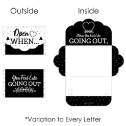 Big Dot Of Happiness Black And White Wedding - Date Night Cards For Couples Gift Box Kit - Open When Letters - Set Of 8 -Aurora Party Sales GUEST c6dd919d a179 4553 b08e 28104dd8cd51