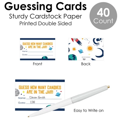 Big Dot Of Happiness Blast Off To Outer Space How Many Candies Rocket Ship Baby Shower Or Birthday Party Game 1 Stand And 40 Cards Candy Guessing Game 4 Big Dot Of Happiness Blast Off To Outer Space How Many Candies Rocket Ship Baby Shower Or Birthday Party Game 1 Stand And 40 Cards Candy Guessing Game - Image 4