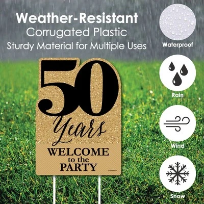 Big Dot Of Happiness We Still Do - 50th Wedding Anniversary - Party Decorations - Anniversary Party Welcome Yard Sign 3 Big Dot Of Happiness We Still Do - 50th Wedding Anniversary - Party Decorations - Anniversary Party Welcome Yard Sign - Image 3