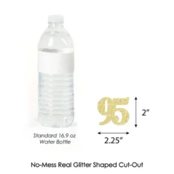 Big Dot Of Happiness Gold Glitter 95 Party Straws - No-Mess Real Gold Glitter Cut-Out Numbers & Decorative 95th Birthday Party Paper Straws - 24 Ct -Aurora Party Sales GUEST c7c10cf4 8080 4507 be4a b042febd6918