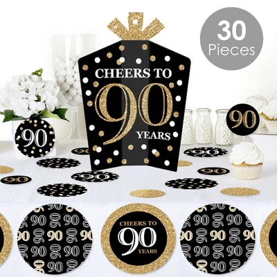 Big Dot Of Happiness Adult 90th Birthday - Gold - Birthday Party Decor And Confetti - Terrific Table Centerpiece Kit - Set Of 30 1 Big Dot Of Happiness Adult 90th Birthday - Gold - Birthday Party Decor And Confetti - Terrific Table Centerpiece Kit - Set Of 30