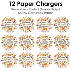 Big Dot Of Happiness Fall Friends Thanksgiving - Friendsgiving Party Round Table Decorations - Paper Chargers - Place Setting For 12 -Aurora Party Sales GUEST c7de96c6 56b3 4a38 adb8 624353c852cc