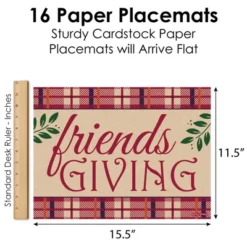 Big Dot Of Happiness Friends Thanksgiving Feast - Party Table Decorations - Friendsgiving Party Placemats - Set Of 16 -Aurora Party Sales GUEST c8e3c883 ee54 46d1 8955 f96e8fb01a45