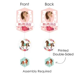 Big Dot Of Happiness Run Wild Horses - Pony Birthday Party DIY Dangler Backdrop - Hanging Vertical Decorations - 30 Pieces -Aurora Party Sales GUEST c8f71e37 9b58 4a22 8310 2d04fad6ac18