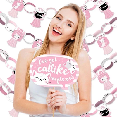 Big Dot Of Happiness Purr-fect Kitty Cat - Banner And Photo Booth Decor - Kitten Meow Baby Shower Or Birthday Party Supplies Kit - Doterrific Bundle 1 Big Dot Of Happiness Purr-fect Kitty Cat - Banner And Photo Booth Decor - Kitten Meow Baby Shower Or Birthday Party Supplies Kit - Doterrific Bundle