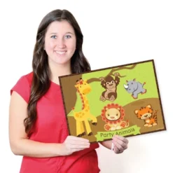 Big Dot Of Happiness Funfari - Fun Safari Jungle - Paper Birthday Party Coloring Sheets - Activity Placemats - Set Of 16 -Aurora Party Sales GUEST c97f8fd4 f385 42d1 869d 5fc40de750b9