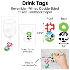 Big Dot Of Happiness Farm Animals - Barnyard Baby Shower Or Birthday Party Paper Charger And Table Decorations - Chargerific Kit - Place Setting For 8 -Aurora Party Sales GUEST c9c8cc53 c0d0 46e3 8fc6 2061d4d3efe3