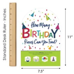 Big Dot Of Happiness Cheerful Happy Birthday - Colorful Birthday Party Scavenger Hunt - 1 Stand And 48 Game Pieces - Hide And Find Game -Aurora Party Sales GUEST ca42cc84 bb09 4a8a 9eac eaaffc18eb05
