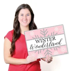 Big Dot Of Happiness Pink Winter Wonderland - Party Table Decorations - Holiday Snowflake Birthday Party And Baby Shower Placemats - Set Of 16 -Aurora Party Sales GUEST cac39899 0f7b 41bd a5b1 fb84acf2caf8