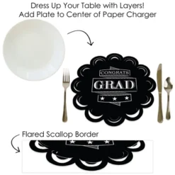 Big Dot Of Happiness Graduation Cheers - Graduation Party Round Table Decorations - Paper Chargers - Place Setting For 12 -Aurora Party Sales GUEST cb0c00f9 02e2 4a0d af27 774821b63cea