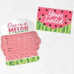 Big Dot Of Happiness Sweet Watermelon - Fill-In Cards - Fruit Party Fold And Send Invitations - Set Of 8 -Aurora Party Sales GUEST cb34ca6e e23f 44a8 bc98 df9cec1fc567