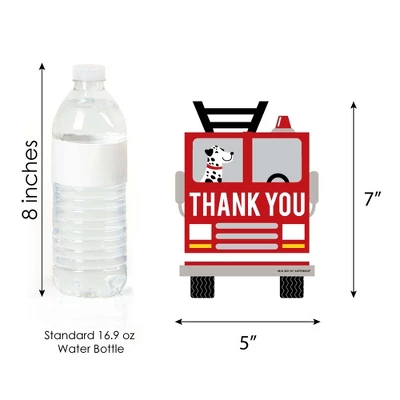 Big Dot Of Happiness Fired Up Fire Truck - Shaped Thank You Cards - Firefighter Baby Shower Birthday Party Thank You Cards With Envelopes - Set Of 12 4 Big Dot Of Happiness Fired Up Fire Truck - Shaped Thank You Cards - Firefighter Baby Shower Birthday Party Thank You Cards With Envelopes - Set Of 12 - Image 4