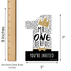 Big Dot Of Happiness 1st Birthday Little Mr. Onederful - Shaped Fill-In Invites - Boy First Birthday Party Invitation Cards With Envelopes - Set Of 12 8 Big Dot Of Happiness 1st Birthday Little Mr. Onederful - Shaped Fill-In Invites - Boy First Birthday Party Invitation Cards With Envelopes - Set Of 12 -Aurora Party Sales GUEST cbb5683f 159f 45c4 81a0 bbc1789f3798