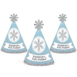 Big Dot Of Happiness Winter Wonderland - Mini Cone Snowflake Holiday Party Hats - Small Little Party Hats - Set Of 8 -Aurora Party Sales GUEST cbec7445 49bf 48b5 bf3a 938b713fc217