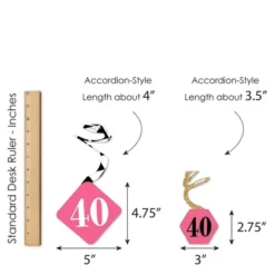 Big Dot Of Happiness Chic 40th Birthday - Pink, Black And Gold - Birthday Party Hanging Decor - Party Decoration Swirls - Set Of 40 -Aurora Party Sales GUEST cc2ddb02 7781 4b6d 9d3a a5a8d91ecfdb