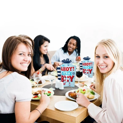 Big Dot Of Happiness Ahoy It's A Boy - Table Decorations - Nautical Baby Shower Fold And Flare Centerpieces - 10 Count 4 Big Dot Of Happiness Ahoy It's A Boy - Table Decorations - Nautical Baby Shower Fold And Flare Centerpieces - 10 Count - Image 4