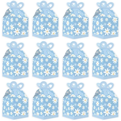 Big Dot Of Happiness Blue Daisy Flowers - Square Favor Gift Boxes - Floral Party Bow Boxes - Set Of 12 3 Big Dot Of Happiness Blue Daisy Flowers - Square Favor Gift Boxes - Floral Party Bow Boxes - Set Of 12 - Image 3