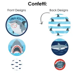 Big Dot Of Happiness Shark Zone - Jawsome Shark Party Or Birthday Party Decor And Confetti - Terrific Table Centerpiece Kit - Set Of 30 -Aurora Party Sales GUEST cdb0d33c bd1c 40ea b6ec 5d5c42eddb64