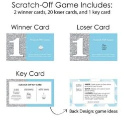 Big Dot Of Happiness 1st Birthday Boy - Fun To Be One - First Birthday Party Game Scratch Off Cards - 22 Count -Aurora Party Sales GUEST cdd608ab cabc 48ba 9485 7d376422758b