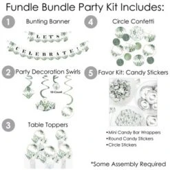 Big Dot Of Happiness Boho Botanical - Greenery Party Supplies - Banner Decoration Kit - Fundle Bundle